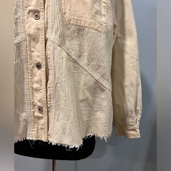 Thread & supply corduroy cream button up - Picture 3 of 8